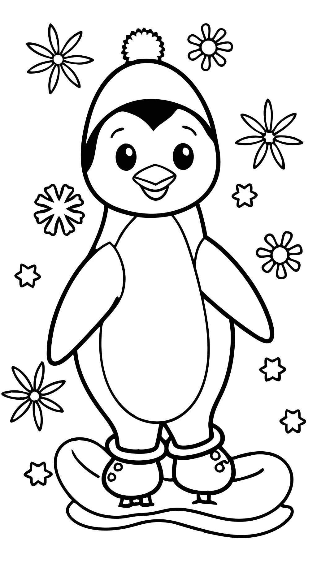 Páginas para colorear de pingüinos